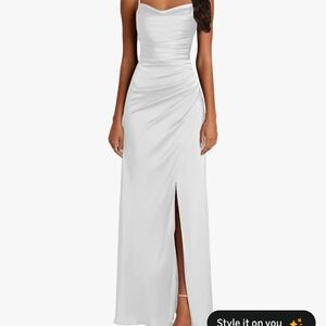 Elegant White Strapless Evening Gown